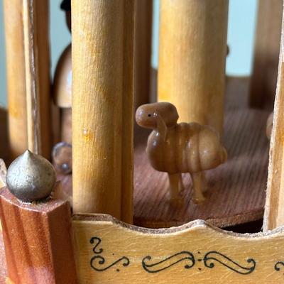 LOT 29K Vintage Wooden German Christmas Pyramid w/ Box