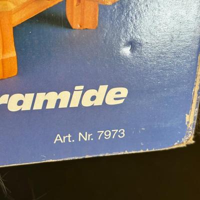 LOT 29K Vintage Wooden German Christmas Pyramid w/ Box