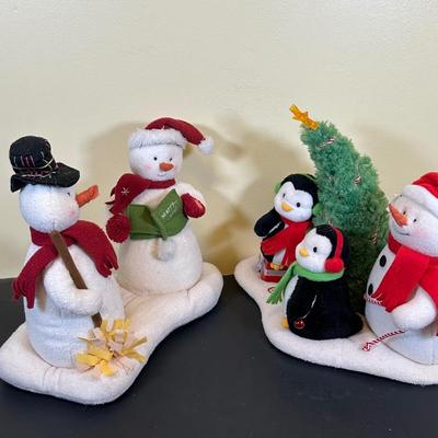 LOT 30K: Vintage Animated Christmas Snowmen