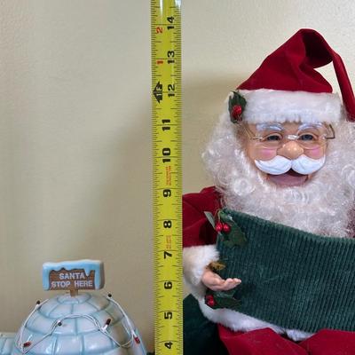 LOT 32K: Vintage Holiday Creations Sing Along With Santa & More Animated Santa Clause Christmas Decorations