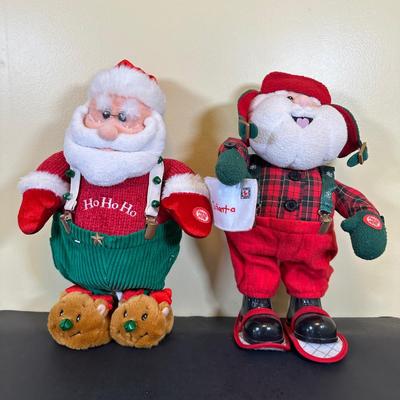 LOT 32K: Vintage Holiday Creations Sing Along With Santa & More Animated Santa Clause Christmas Decorations