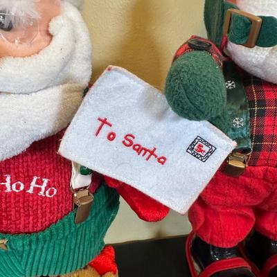 LOT 32K: Vintage Holiday Creations Sing Along With Santa & More Animated Santa Clause Christmas Decorations