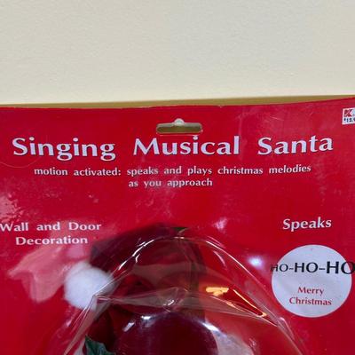 LOT 32K: Vintage Holiday Creations Sing Along With Santa & More Animated Santa Clause Christmas Decorations