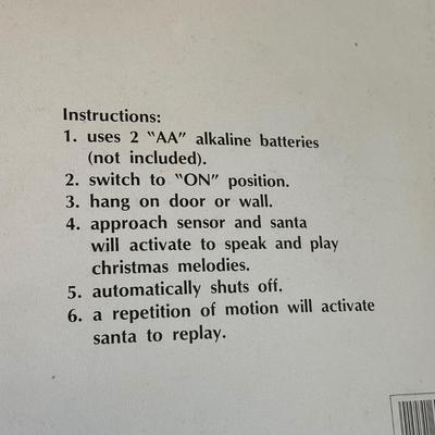 LOT 32K: Vintage Holiday Creations Sing Along With Santa & More Animated Santa Clause Christmas Decorations
