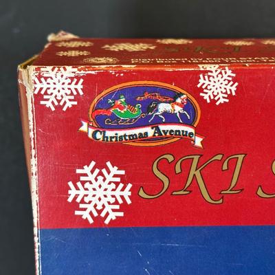 LOT 34K: Animated Singing Dog Trio, Very Merry Mice & Winter Village Ski Slope & Skating Pond