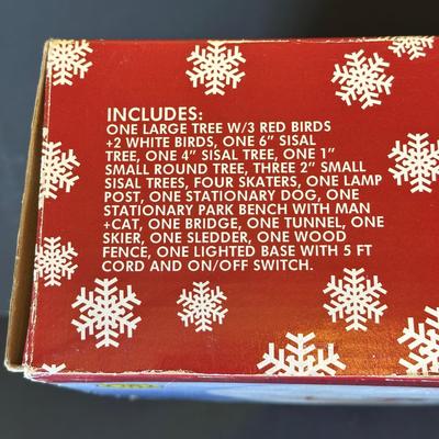 LOT 34K: Animated Singing Dog Trio, Very Merry Mice & Winter Village Ski Slope & Skating Pond
