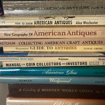 LOT 38B: Vintage Books About Antique Collecting Furniture, Coins & More