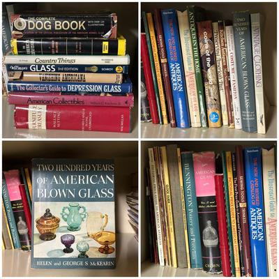 LOT 39B: Vintage Books About Antiques & Collectibles - American Blown Glass, Costume/Fashion & More