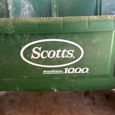 LOT 43S: Wheelbarrow & Scotts Accugreen 1000