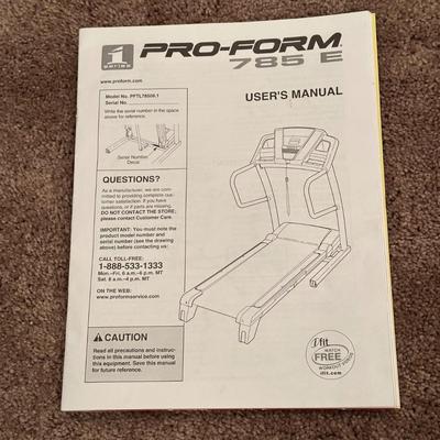 LOT 47X: Pro Form 785 E Treadmill