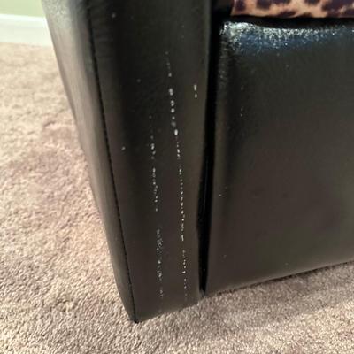 LOT 49 R & M Furniture Miniature Leather & Cheetah Print Reclining Chair