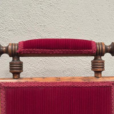 LOT 50X: Two Antique Red Victorian Platform Rocking Chairs
