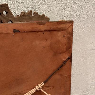 LOT 56X: Beautiful Vintage Carved Wooden Framed Mirror