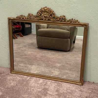 LOT 56X: Beautiful Vintage Carved Wooden Framed Mirror