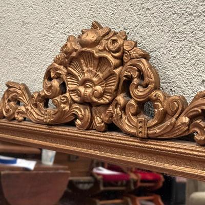 LOT 56X: Beautiful Vintage Carved Wooden Framed Mirror