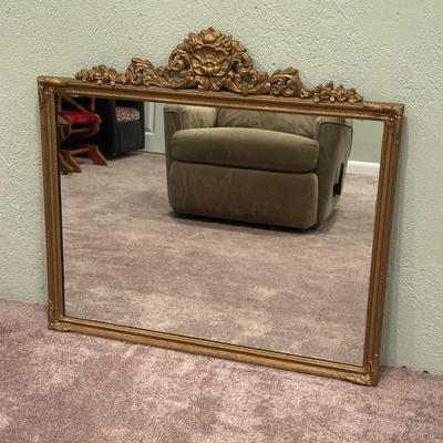 LOT 56X: Beautiful Vintage Carved Wooden Framed Mirror