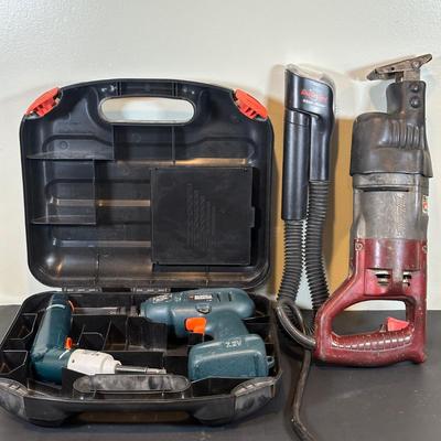 LOT 60B: Milwaukee Sawzall & Black & Decker Power Tools