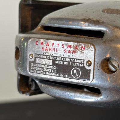 LOT 62B: Vintage Craftsman Power Tools - Electric Drill, Sabre Saw, Circular Saw & More