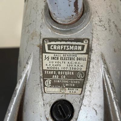 LOT 62B: Vintage Craftsman Power Tools - Electric Drill, Sabre Saw, Circular Saw & More