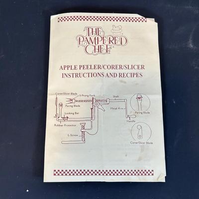 LOT 64B: The Pampered Chef Apple Peeler, Stand & Ice Shaver w/ Box