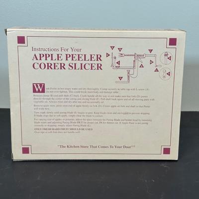 LOT 64B: The Pampered Chef Apple Peeler, Stand & Ice Shaver w/ Box