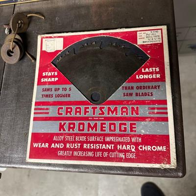 LOT 70B: Vintage Craftsman 1/2 Horsepower Table Saw