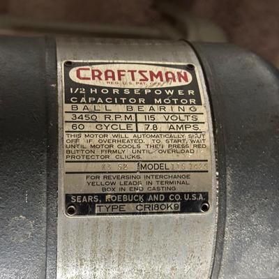 LOT 70B: Vintage Craftsman 1/2 Horsepower Table Saw