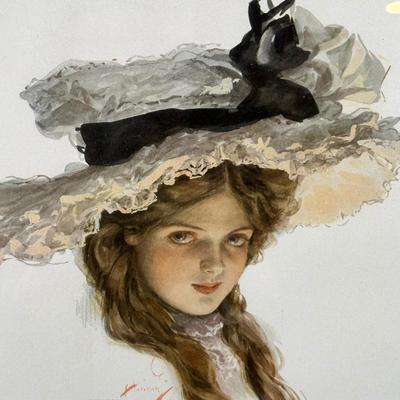 LOT 75B: Three Framed Signed Prints by Harrison Fisher