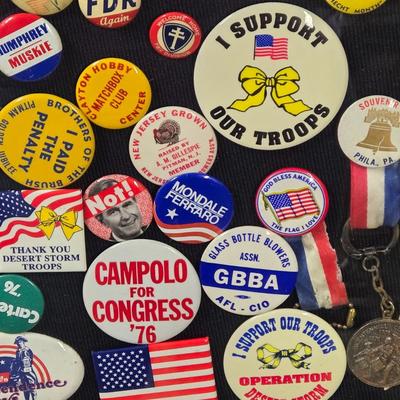 LOT 87B: Collection of Various Button Pins