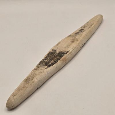 LOT 88B: Vintage Balance Scale with Iron Weights and Brass Holder, Antique Honing Stone, Stone Rolling Pin, and Scoop Master Ice Cream Scoop