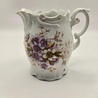 LOT 97B: There's Nothing Like Fresh Flowers. Except Painted Ones! MCM Floral Metal Tole Tray and Multiple Floral Cups, Saucers, and...