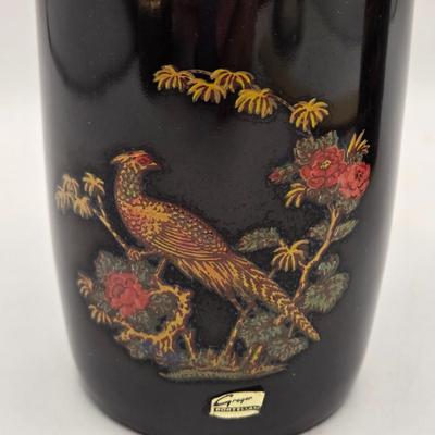 LOT 98B: Royal Bavaria Germany Black Tray w/ 2 Cups , Covered Trinket Bowl, and RW Bavaria Cup and Saucer Set Made in Germany