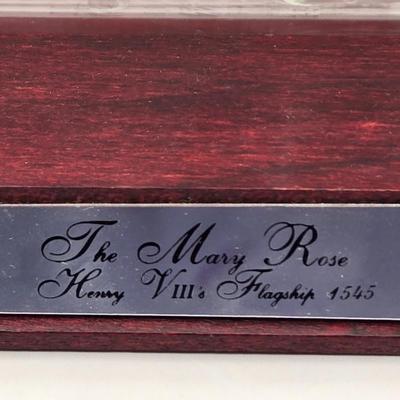 LOT 100B: Lighthouse Plate/Light, Two Ships in Bottles, and Vintage Jennings Bros. Silver Tone Sailboat Paperweight