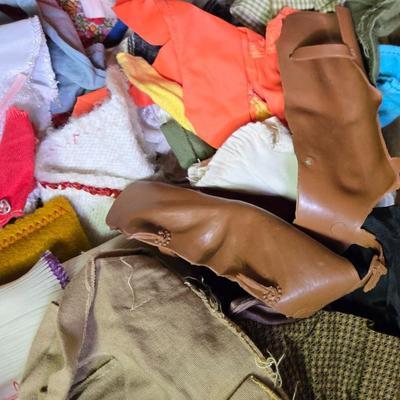 LOT 103B: Ideal Toy Dolls, George Washington Doll, Mermaid Doll, and Box Full of Clothes and Accessories