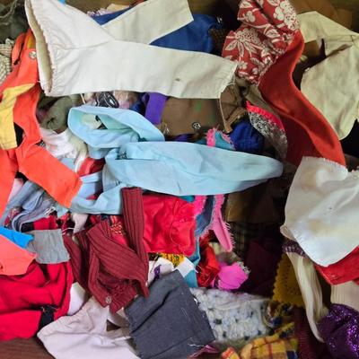 LOT 103B: Ideal Toy Dolls, George Washington Doll, Mermaid Doll, and Box Full of Clothes and Accessories