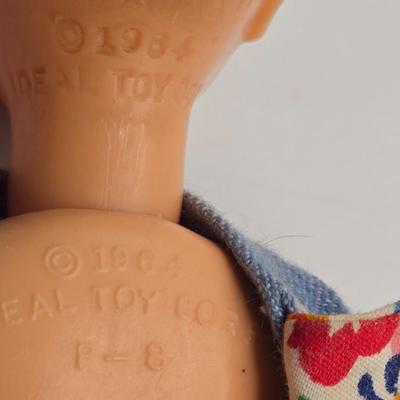 LOT 103B: Ideal Toy Dolls, George Washington Doll, Mermaid Doll, and Box Full of Clothes and Accessories