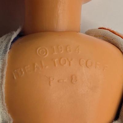 LOT 103B: Ideal Toy Dolls, George Washington Doll, Mermaid Doll, and Box Full of Clothes and Accessories