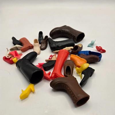 LOT 103B: Ideal Toy Dolls, George Washington Doll, Mermaid Doll, and Box Full of Clothes and Accessories