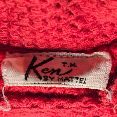 LOT 104B: Barbie Armoire, Drawer, Furniture, and Barbie, Skipper, Ken, & Allan Clothing and Accessories