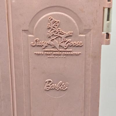 LOT 104B: Barbie Armoire, Drawer, Furniture, and Barbie, Skipper, Ken, & Allan Clothing and Accessories