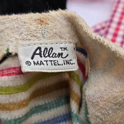 LOT 104B: Barbie Armoire, Drawer, Furniture, and Barbie, Skipper, Ken, & Allan Clothing and Accessories