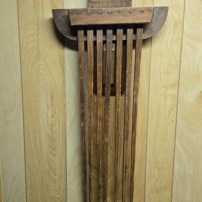 LOT 106B: Vintage Wooden Wall-Mounted Drying Rack