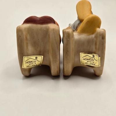 LOT 108K: Large Collection of Homco Christmas Bears Including Grandma & Grandpa in Rocking Chairs, Cubs Sledding, and Many More