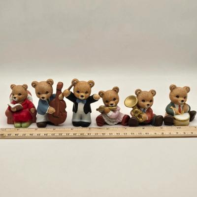 LOT 108K: Large Collection of Homco Christmas Bears Including Grandma & Grandpa in Rocking Chairs, Cubs Sledding, and Many More