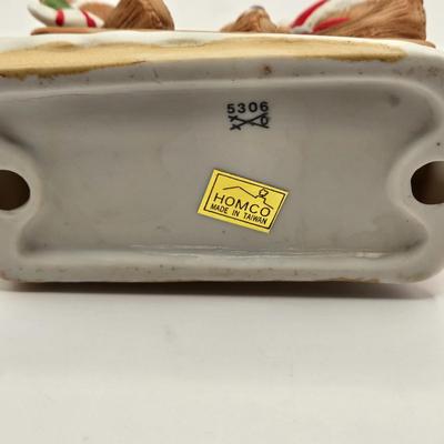 LOT 108K: Large Collection of Homco Christmas Bears Including Grandma & Grandpa in Rocking Chairs, Cubs Sledding, and Many More