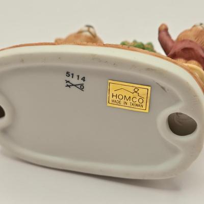 LOT 108K: Large Collection of Homco Christmas Bears Including Grandma & Grandpa in Rocking Chairs, Cubs Sledding, and Many More