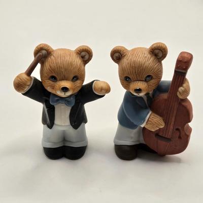 LOT 108K: Large Collection of Homco Christmas Bears Including Grandma & Grandpa in Rocking Chairs, Cubs Sledding, and Many More