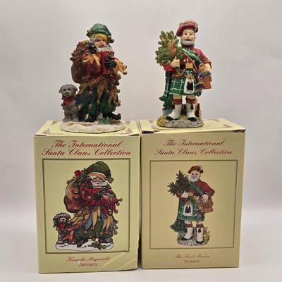 LOT 110K: Set of Nine International Santa Claus Collection, All in Original Boxes
