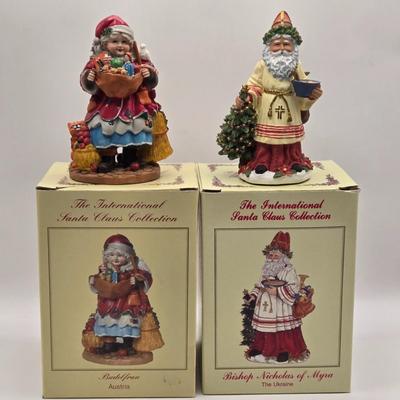 LOT 110K: Set of Nine International Santa Claus Collection, All in Original Boxes