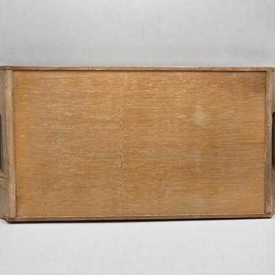 LOT 111K: Vintage Bamboo Drinkware Set Including Tray, 6 Cups, and 6 Coasters